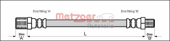 METZGER 4114650 Bremsschlauch